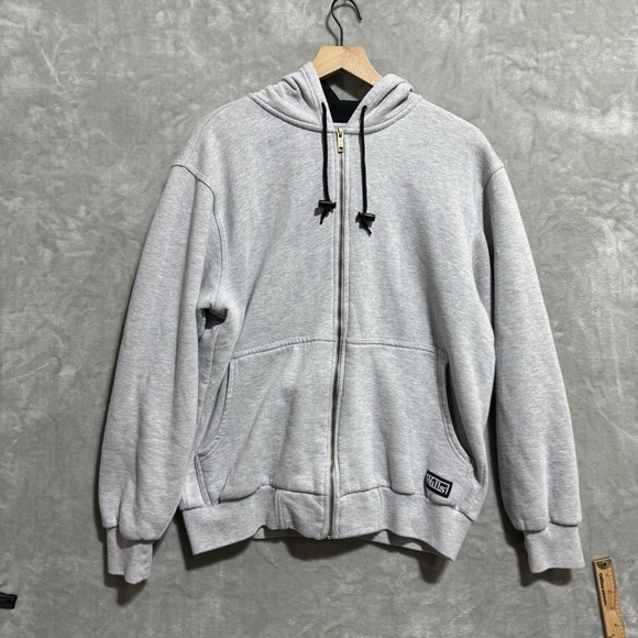 Walls Workwear Hoodie Zip Up Jacket Men's Medium Regular Gray Lined Thermal Warm - Picture 1 of 8